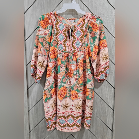 Bluetime Dresses & Skirts - Floral Bohemian Midi Dress - Multicolor